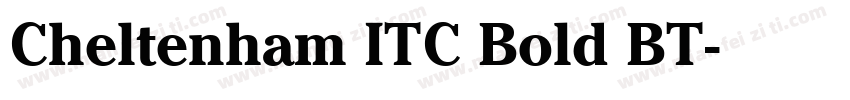 Cheltenham ITC Bold BT字体转换